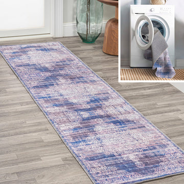 Regis Bohemian Medallion Washable Area Rug